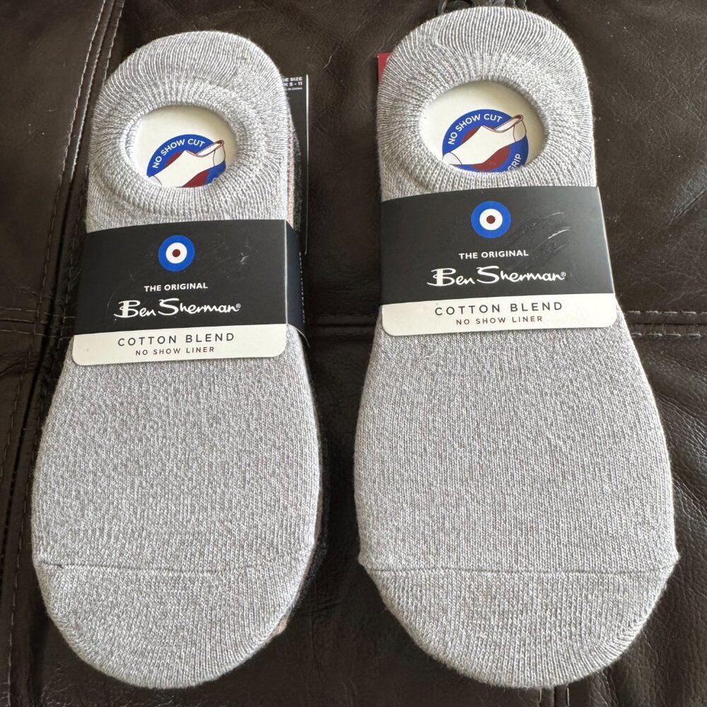 TWO (2) Ben Sherman Men's 6 Pairs Cotton Blend NO Show Liner Socks MSRP $72 NWT